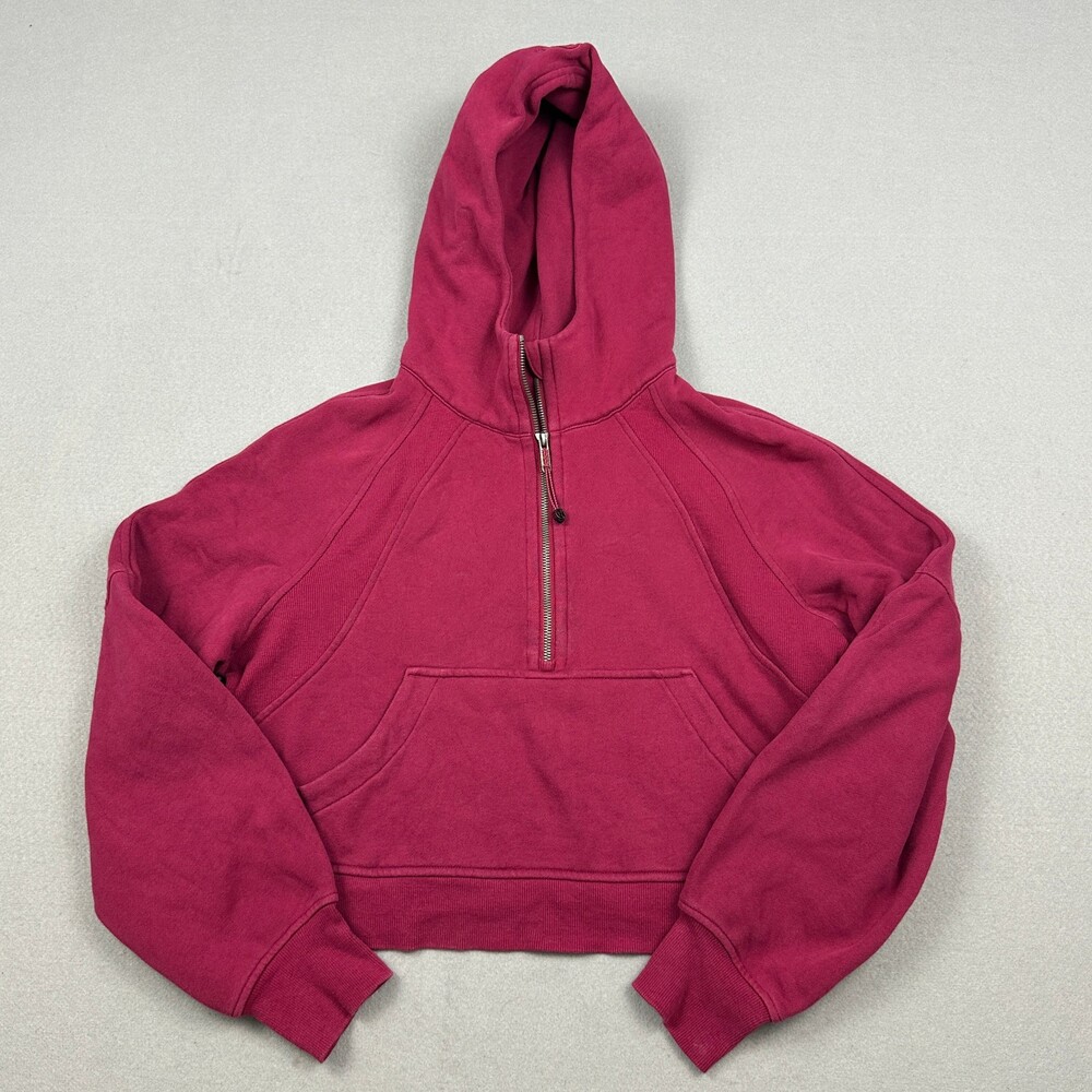 Lululemon Hoodie Women XS Small Pomegranate Scuba Oversized Half Zip Sweatshirt